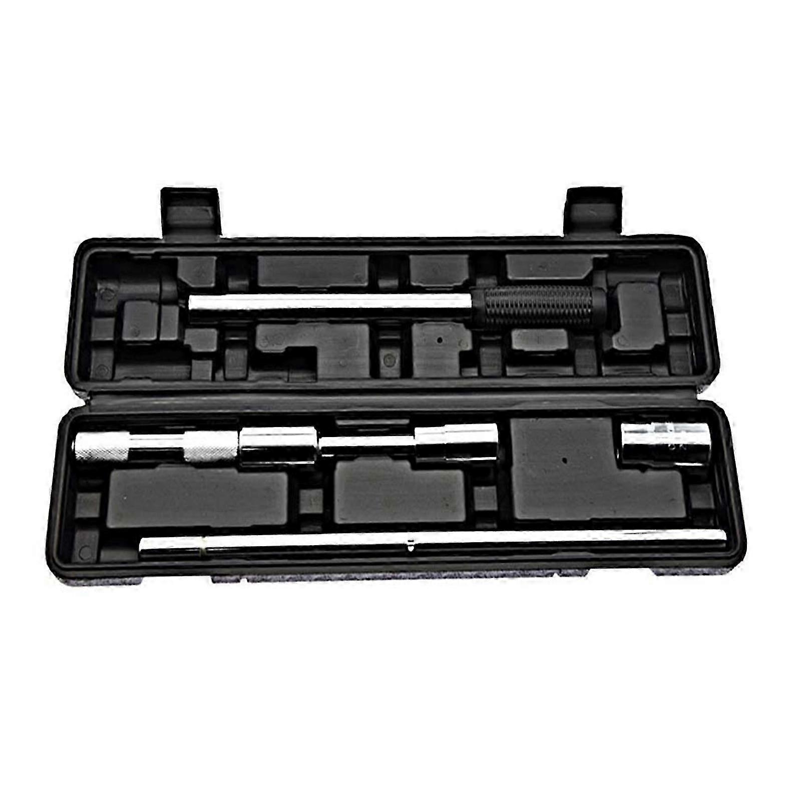 Extended Lug Wrench With Blow Storage Case, 4 Way Wheel Nut Wrench With Standard Socket (17mm, 19mm, 21mm & 23mm)