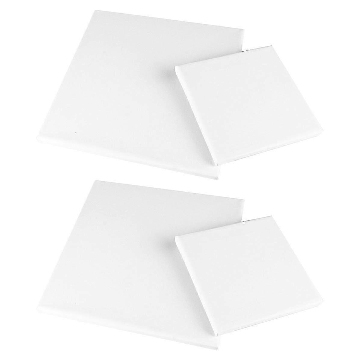 4pcs Wood Painting Canvas Square Cotton Solid Stretched Blank Canvas Frame 2025