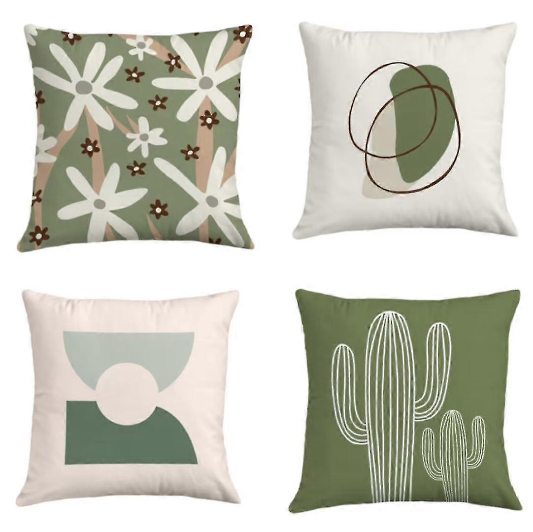 Linen Pillowcase - Set of 4 Pieces, Size 45 x 45 cm Pillowcase, Linen Pillowcase