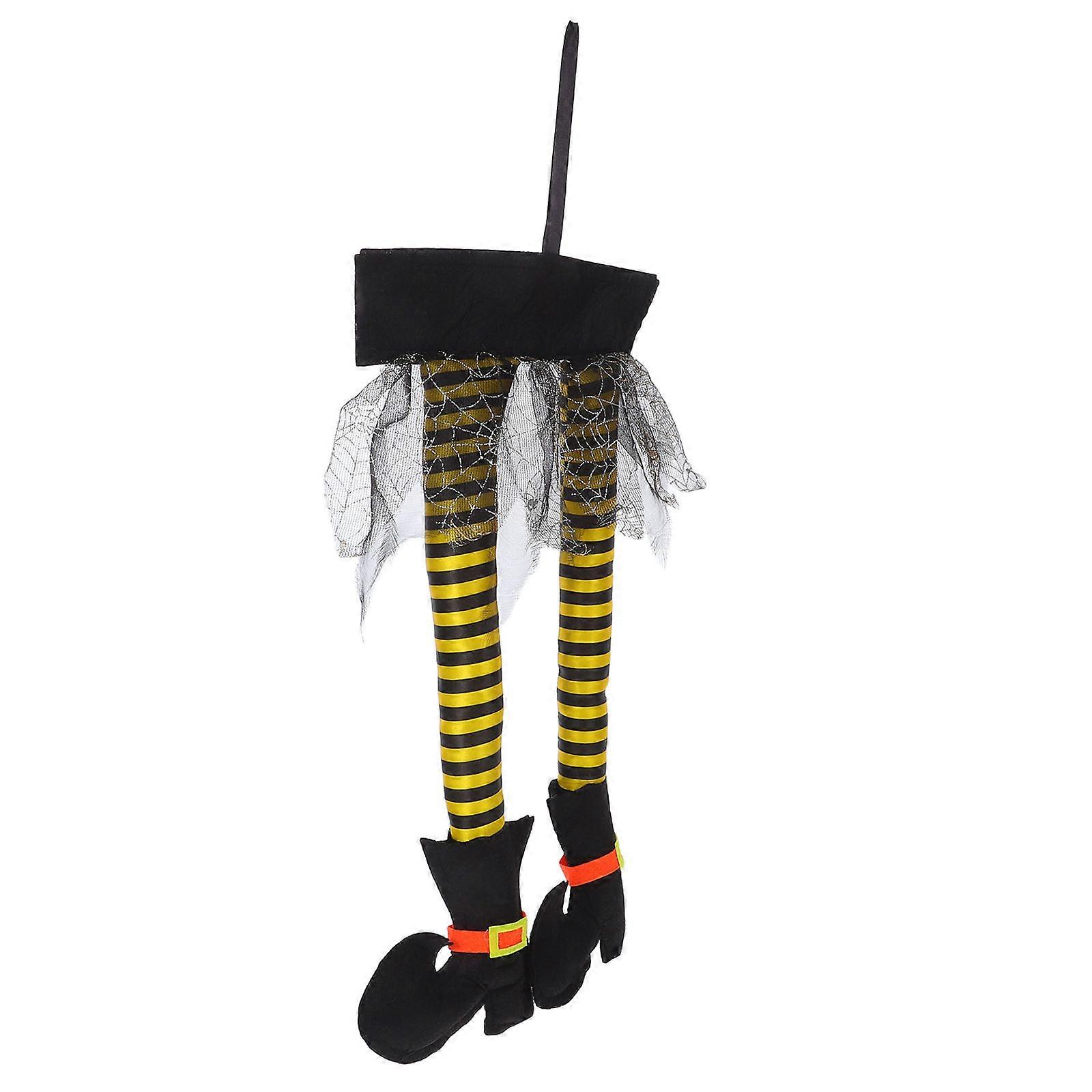 Wicked Witch Legs with Shoes for Halloween Decor – Easy to Hang for Indoor Outdoor Parties and Windows