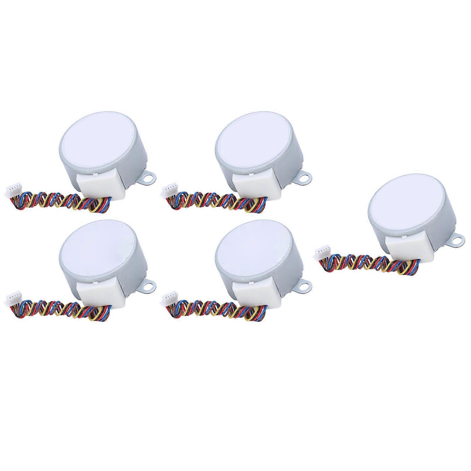 Uadme Stepper Motor, 5Pcs DC 5V Stepper Motor with Cable Large Torsion Copper Coil Stepping Motor for Air Conditioner, Rated Torsion 80N·m