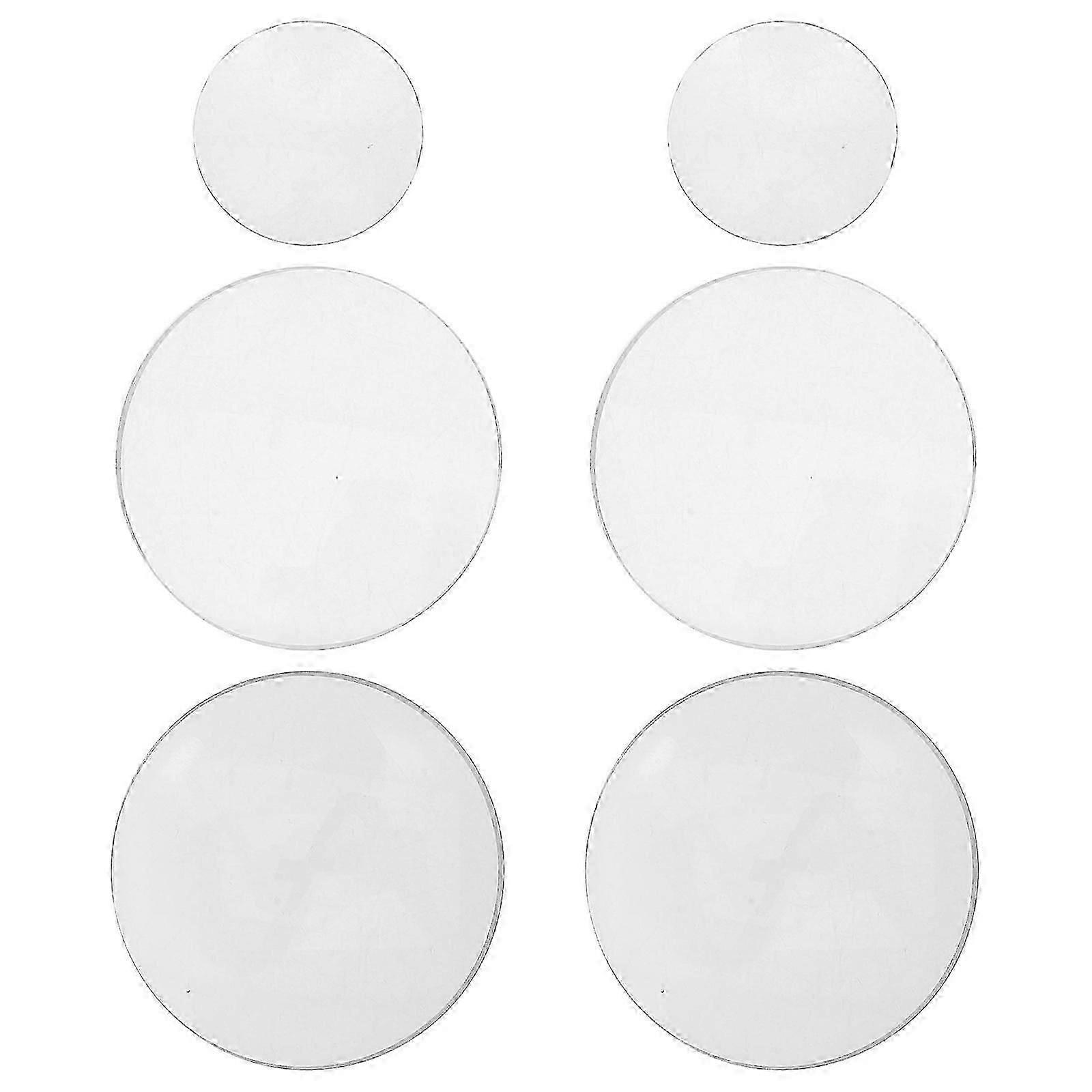 6pcs Double Convex Glass Lens Optical Lens 3cm/5cm/5cm Diameter 50mm/100mm/300mm Focal Length for Labs