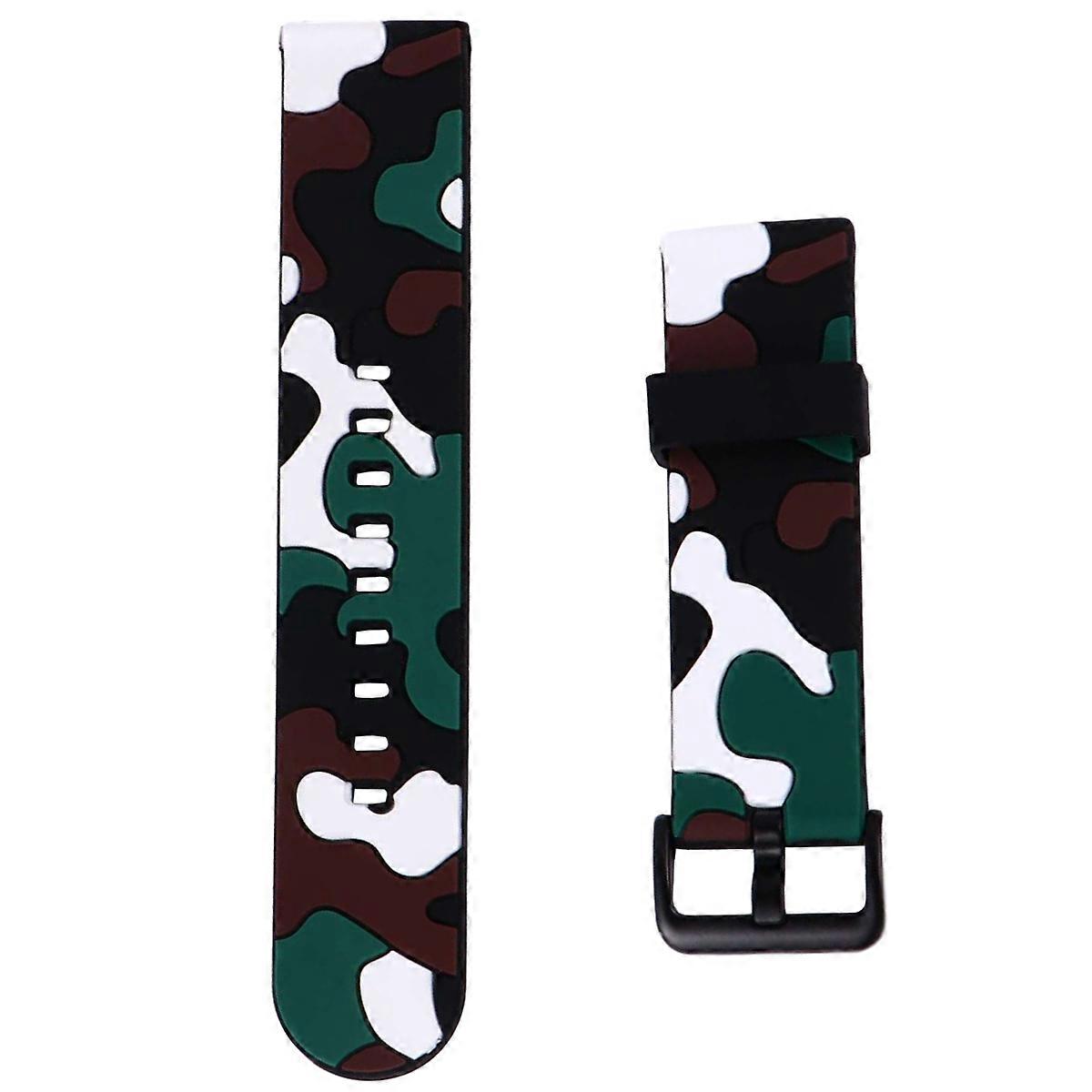 Polar Watch Strap Wristband Silicone For M Grit X Outdoor Activities Slim Strap White Camouflage 1Pack