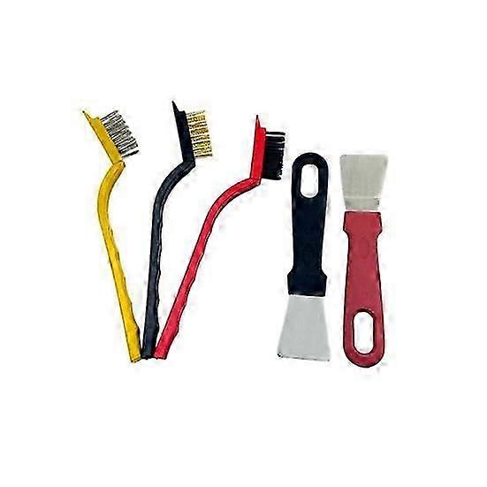 1 Set Wire Brush Oven Scraper Set Anti-scratch Anti-slip Handle Smooth Stainless Steel