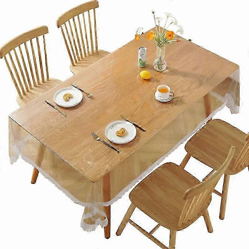 Type A 150x150CM Clear PVC Table Pad Protector Desktop Cover Mat for Dining Table