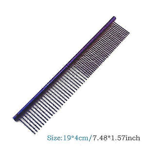 Stainless steel de-matting comb for pets