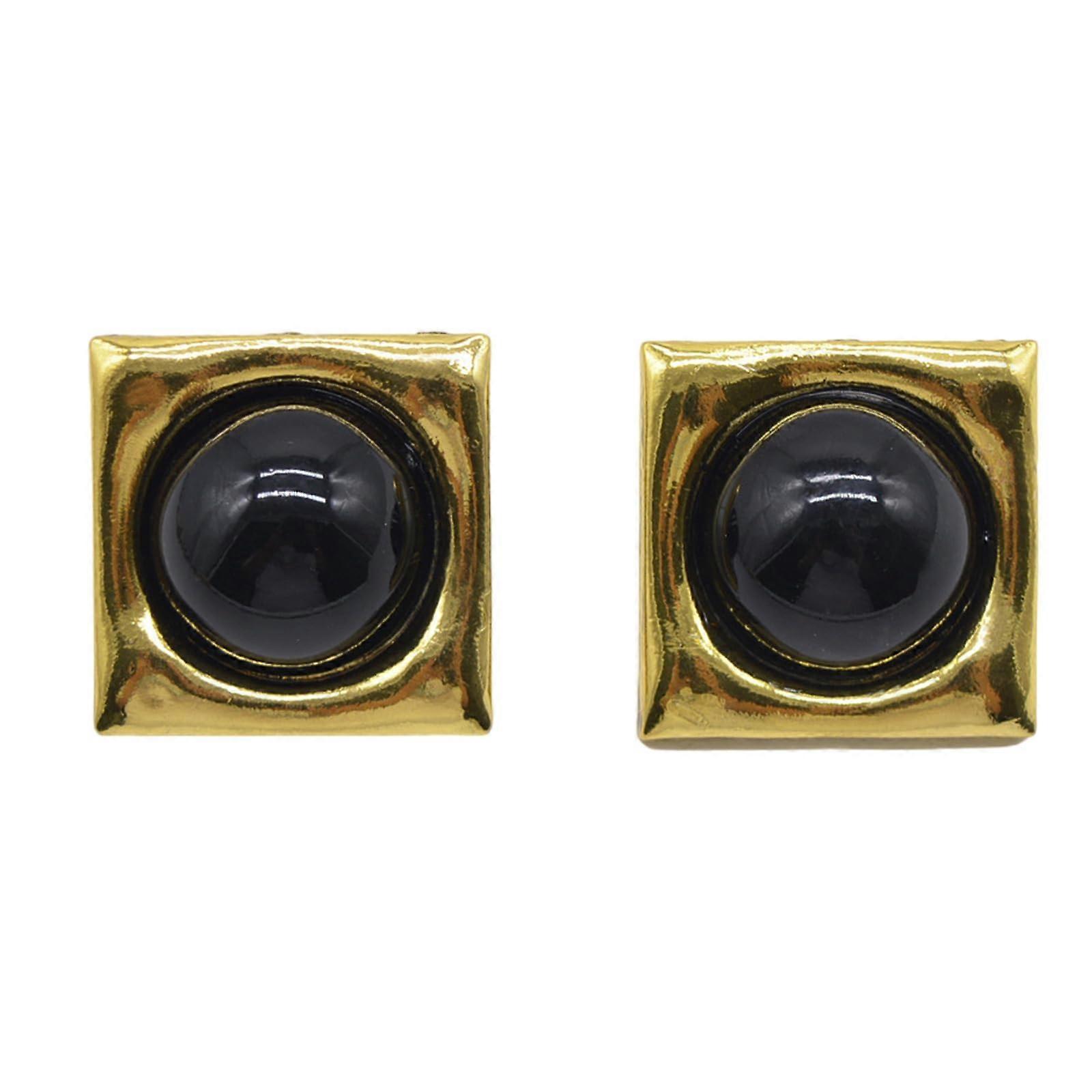 Stylish retro geometric bead earrings, elegant designs, wearable to enhance your look for any event or occasion, Black