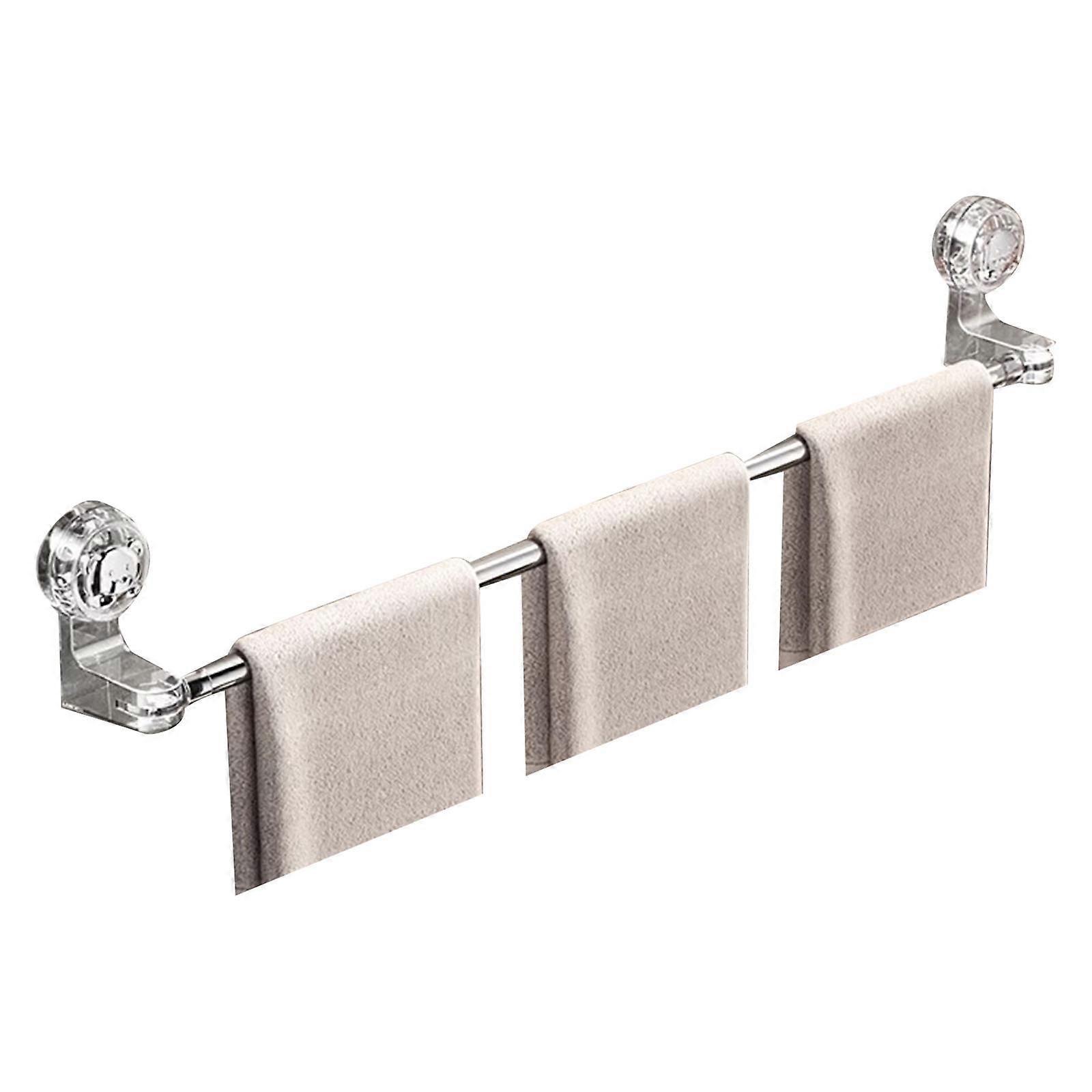 Extendable Shower Towel Rack with Strong Suction Cups Space Saving Bathroom Organizers Plastic Suction Cup Towel Rack 2