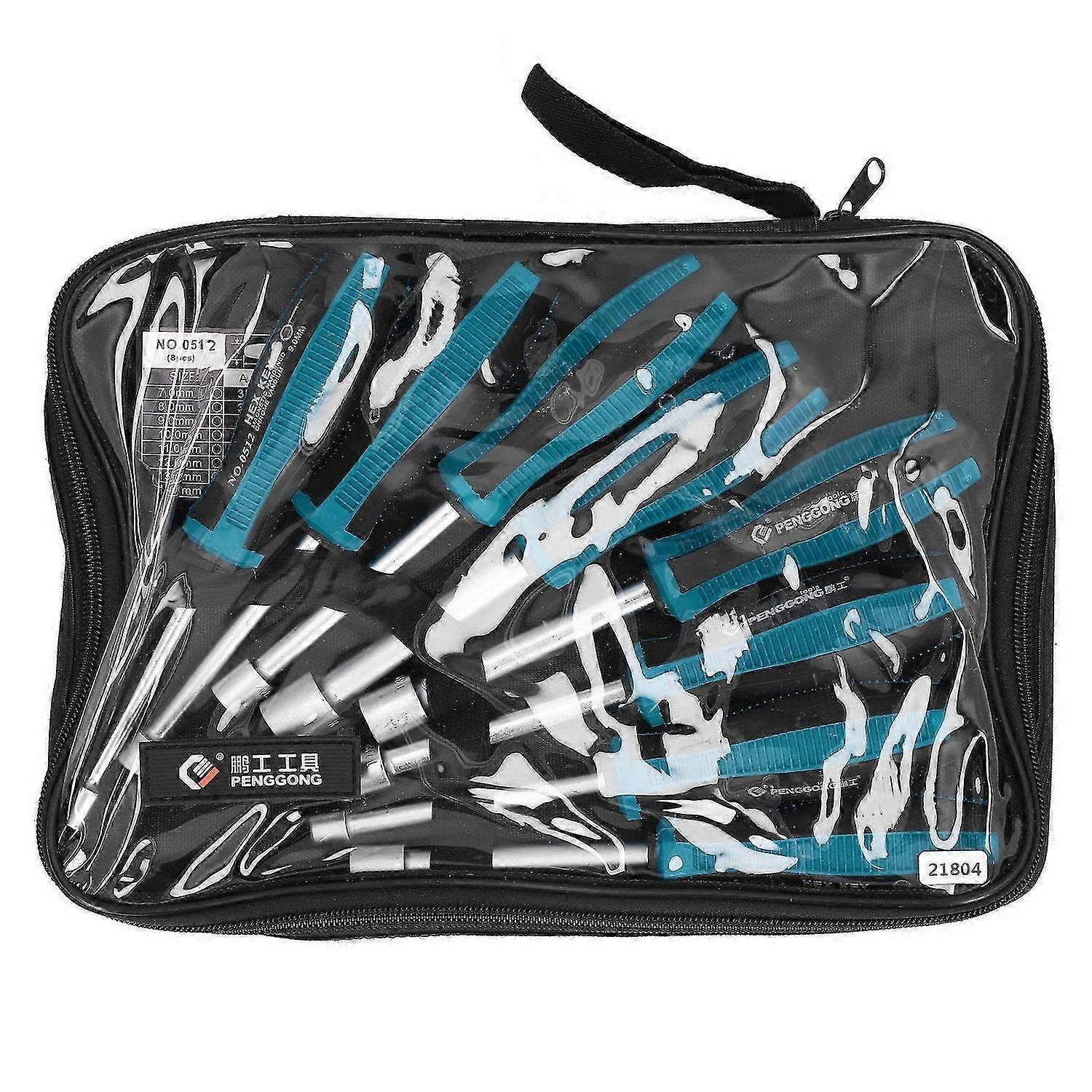 8Pcs Nut Driver Set Deep Hole Socket Screwdriver with NonSlip Handle Screw Fastening Tool