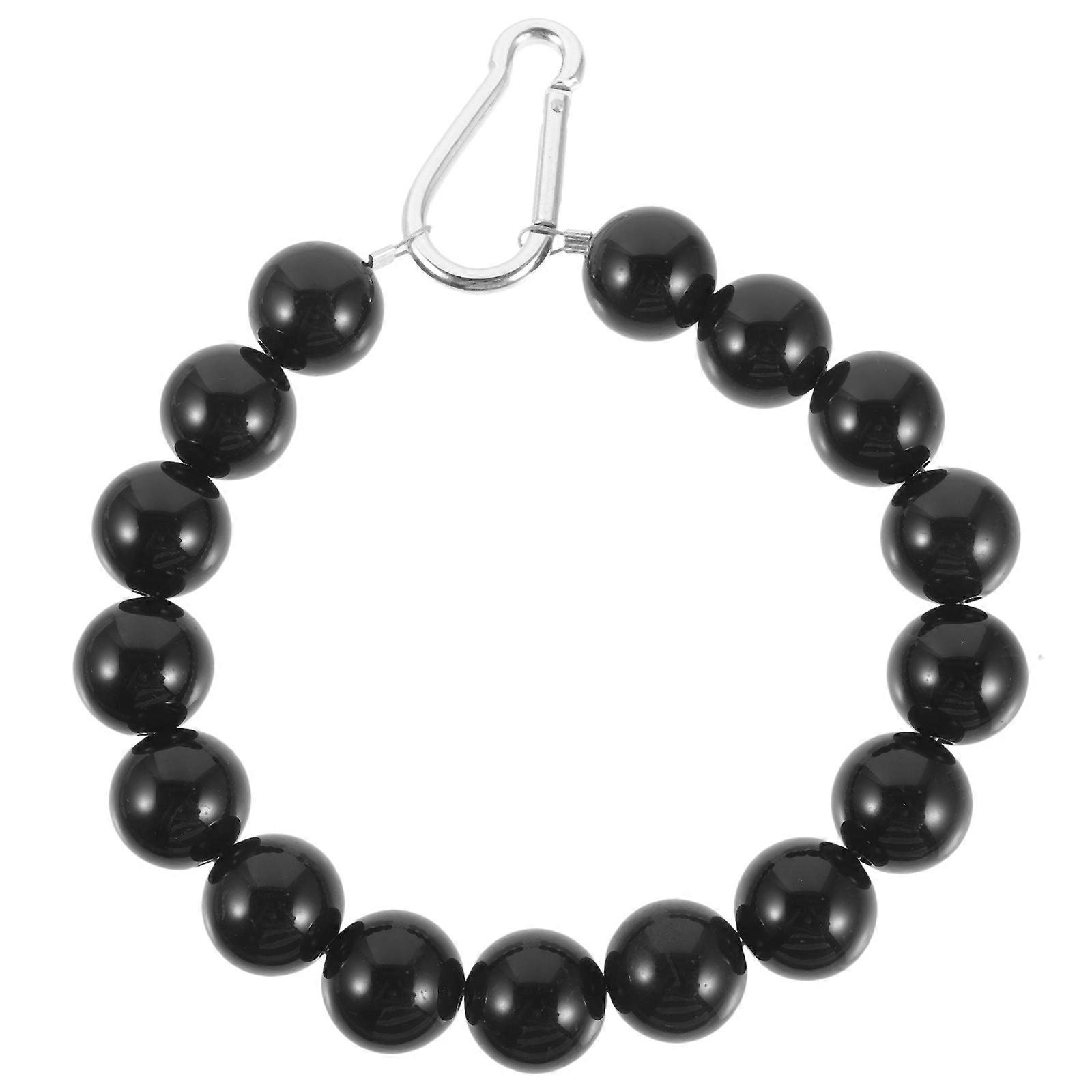 Flagpole Beaded Retainer Ring for Flagpole Fixing with Black PVC Material 16 Beads