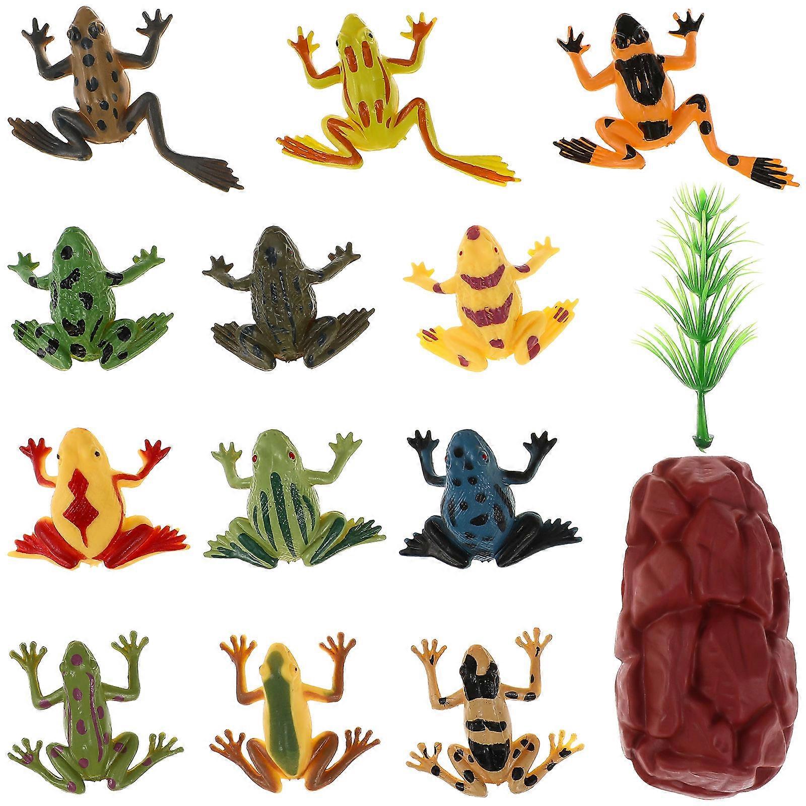 Moss Micro Landscape Ornaments Tiny Design Frogs Models for Gardens Flower Pots 1Set