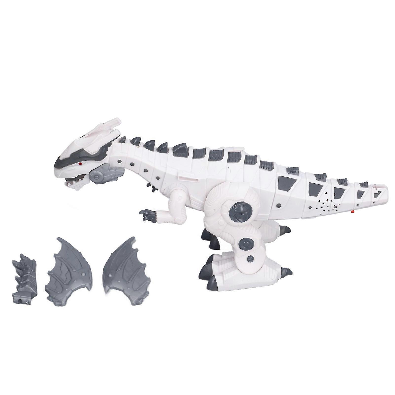 Electric Animal Walking Flashing Simulation Sound Tyrannosaurus Rex Mechanical Dinosaur Toys White