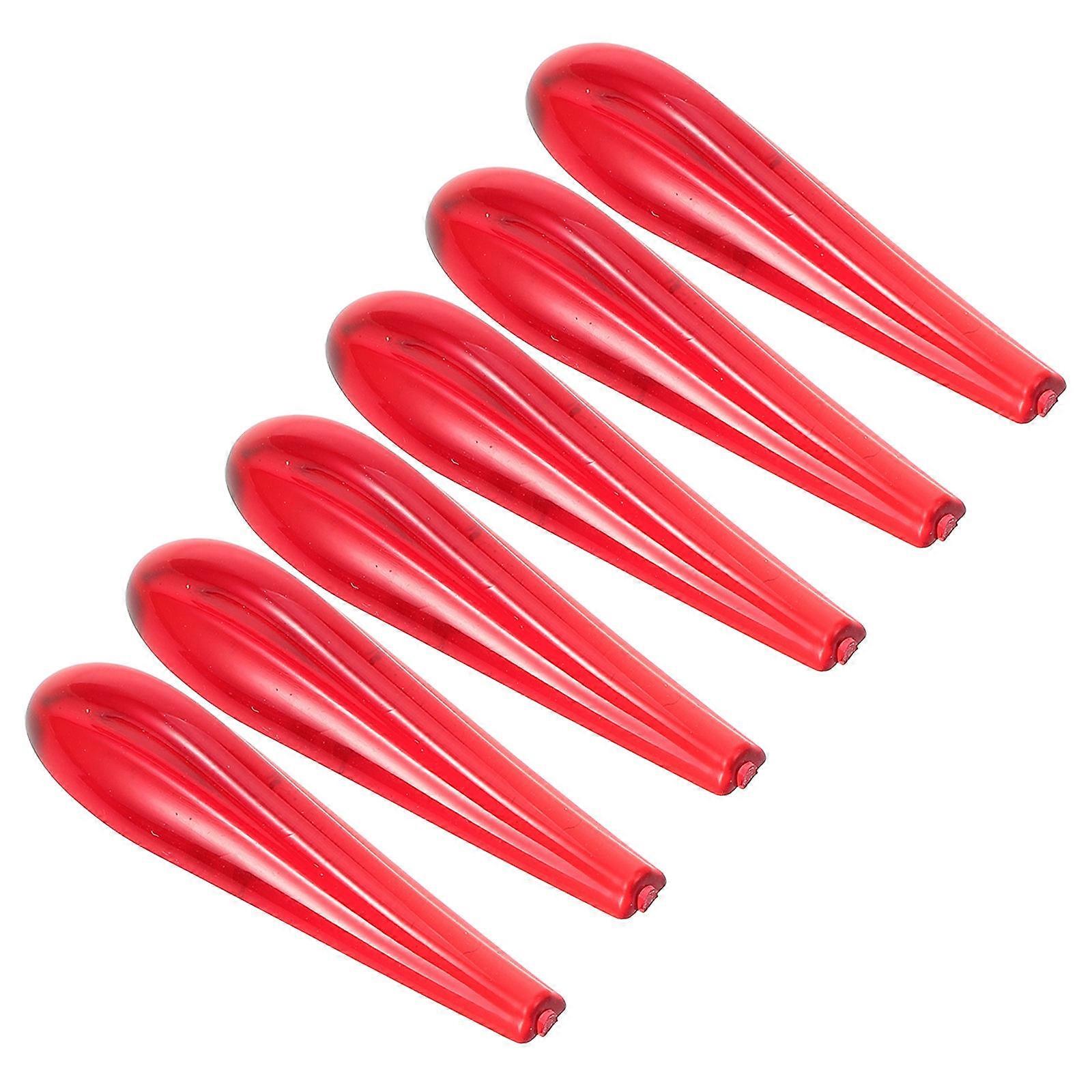 Plastic Spoiler Sticker Car Protector Vehicle Accessory Driving Red 6Pcs Scratch Protection