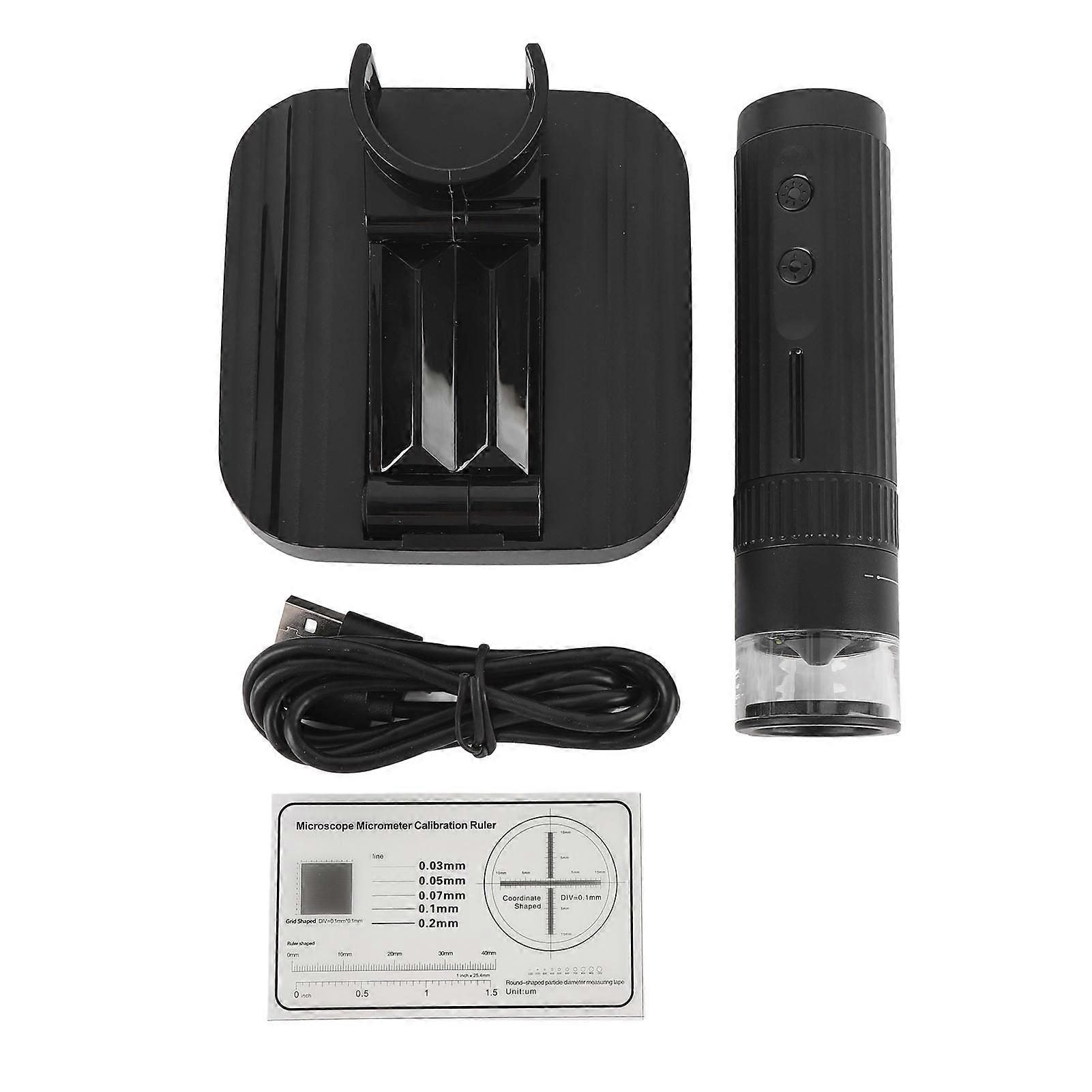 1080P HD Wireless Digital Microscope 50X-1000X with Adjustable Stand and 8 LED Lights