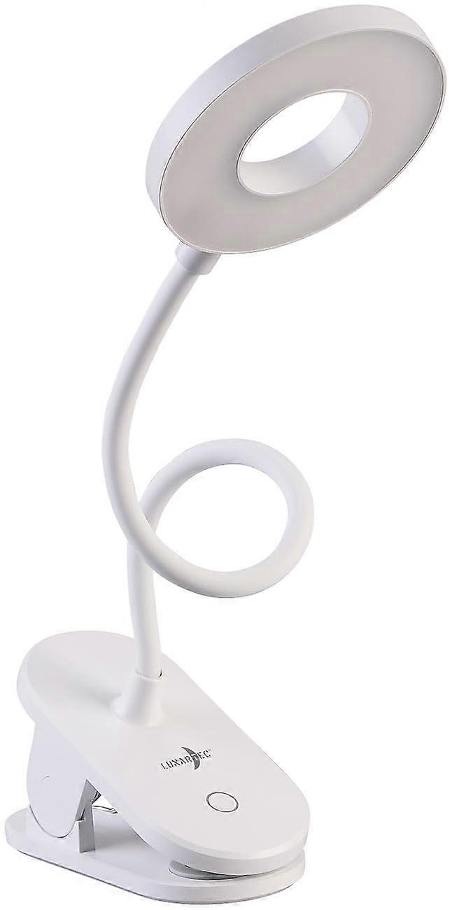 Battery Clip Light: Rechargeable Touch Reading Lamp with Clip Mount and Flexible Gooseneck (Dimmable Clip Light, Flexible LED)
