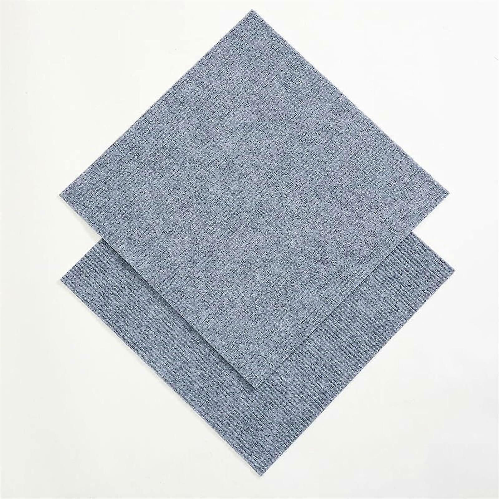 SelfAdhesive Carpet Tiles for Home and Pets, 30.5 x 30.5 cm PeelandStick Floor Mats with Decorative Effect, 4Piece Set (Ash Color)