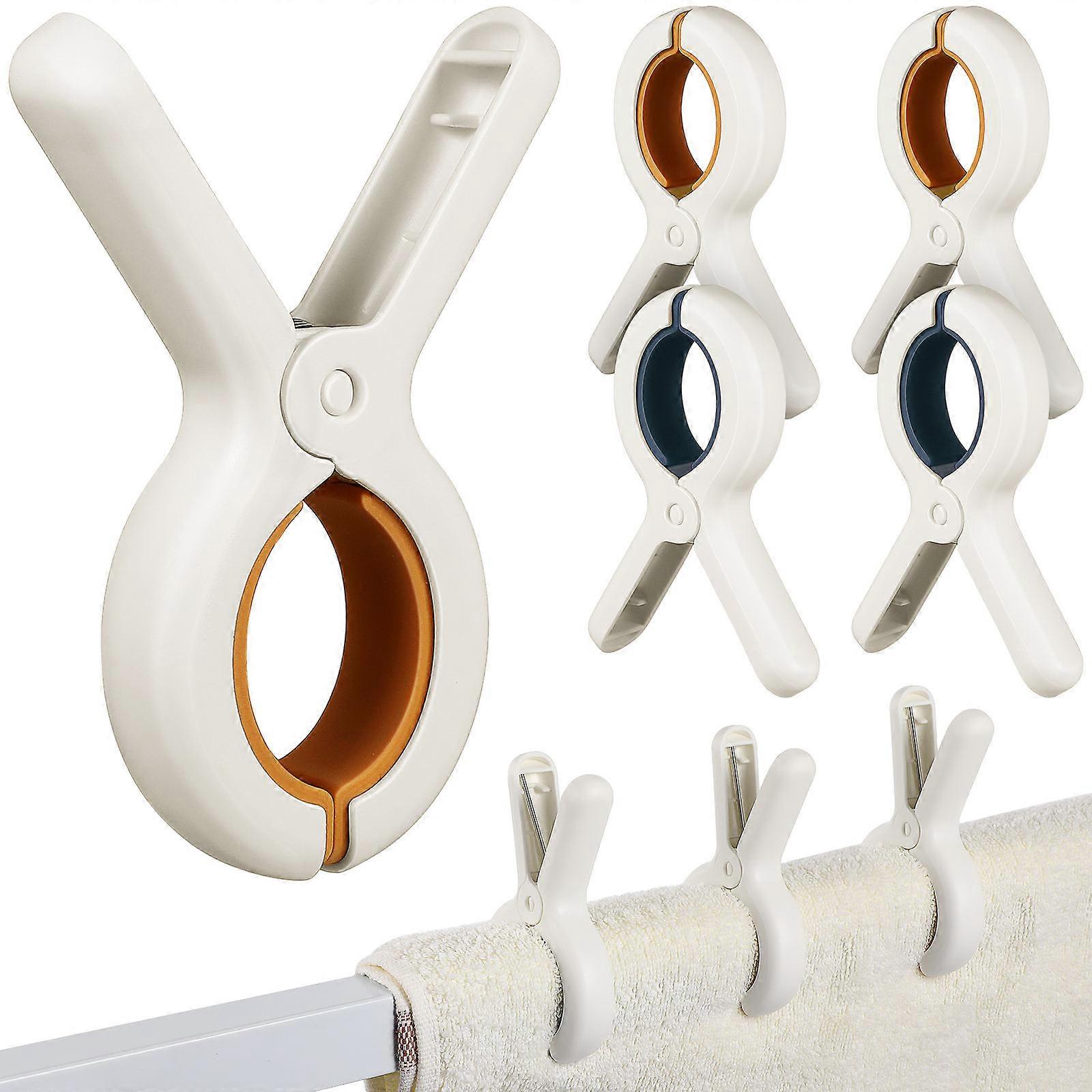 Laundry Clips Windproof Plastic Clip Quilt Drying Clips General Users Silicone Pad 6Pcs