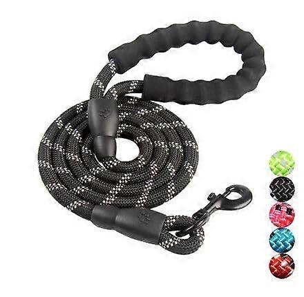 Red Reflective Nylon Dog Leash with Padded Handle Durable and Safe for Walking 150 cm Long