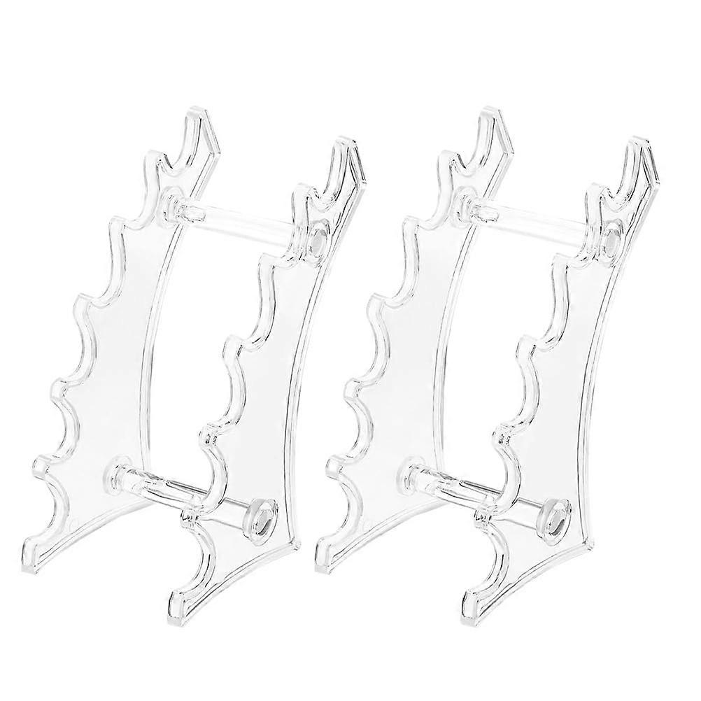 Table Stand Pack Of 2 Acrylic 14.5x7.2 Cm Bow Pen Holder Lip Gloss Stand Arc-Shaped Display Stand For Ink Pens