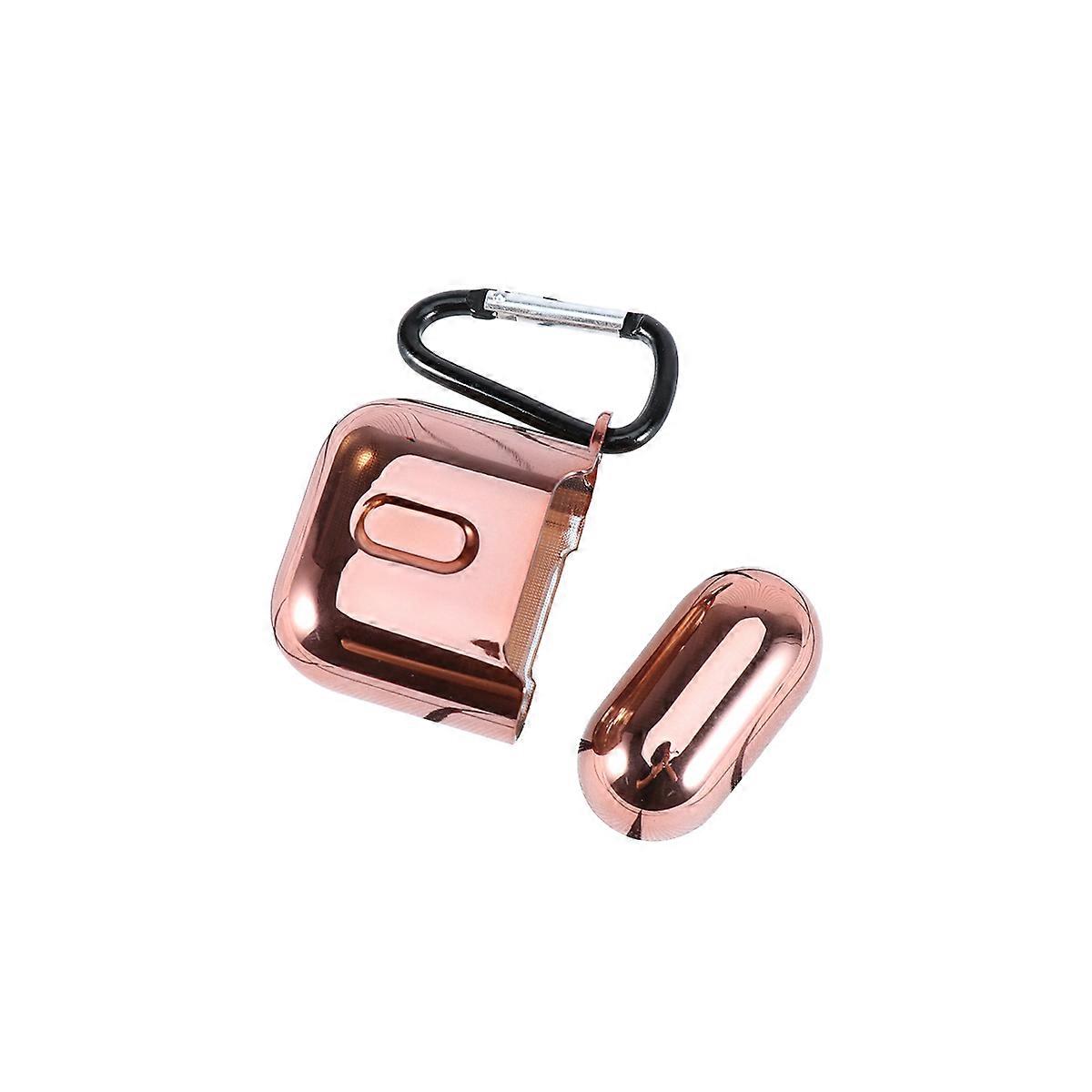 Headphone Carrying Case Tpu Material For Daily Use Rose Gold Shockproof 1Set