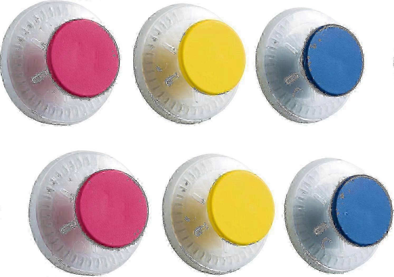 6-Pack Suction Cup Hooks - Reusable & Waterproof, 5kg Load, No Drill Hanging Solution in Assorted Multicolor for Home & Office