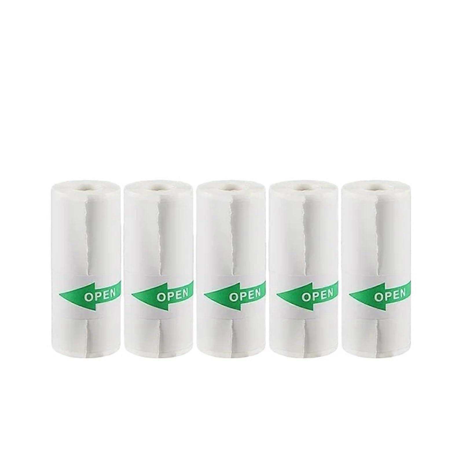 Thermal Paper Printing, SelfAdhesive Label Stickers for Mini Printers, 57 mm Wide Rolls (5 Pieces)