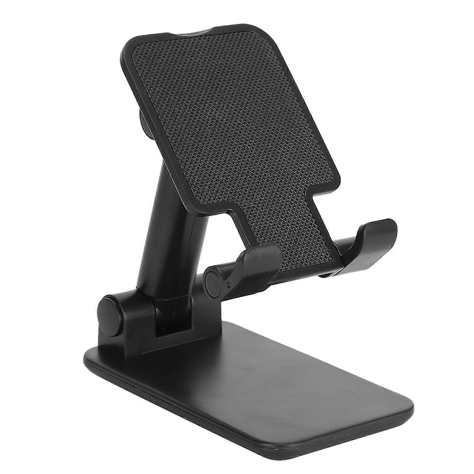 Adjustable Desktop Stand Holder Foldable Mirror Face Bracket for Mobile Phone TabletBlack [jkw]