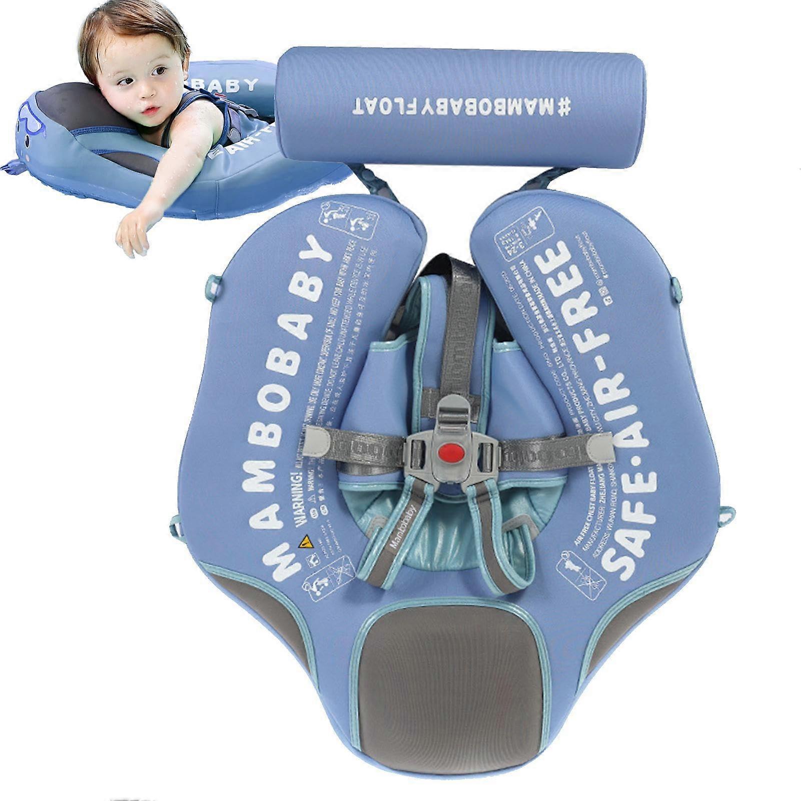 Baby Float Non Inflatable Newborn Swimming Aid for 324 Months Baby Pool Float for Newborn Wading in Summer Blue
