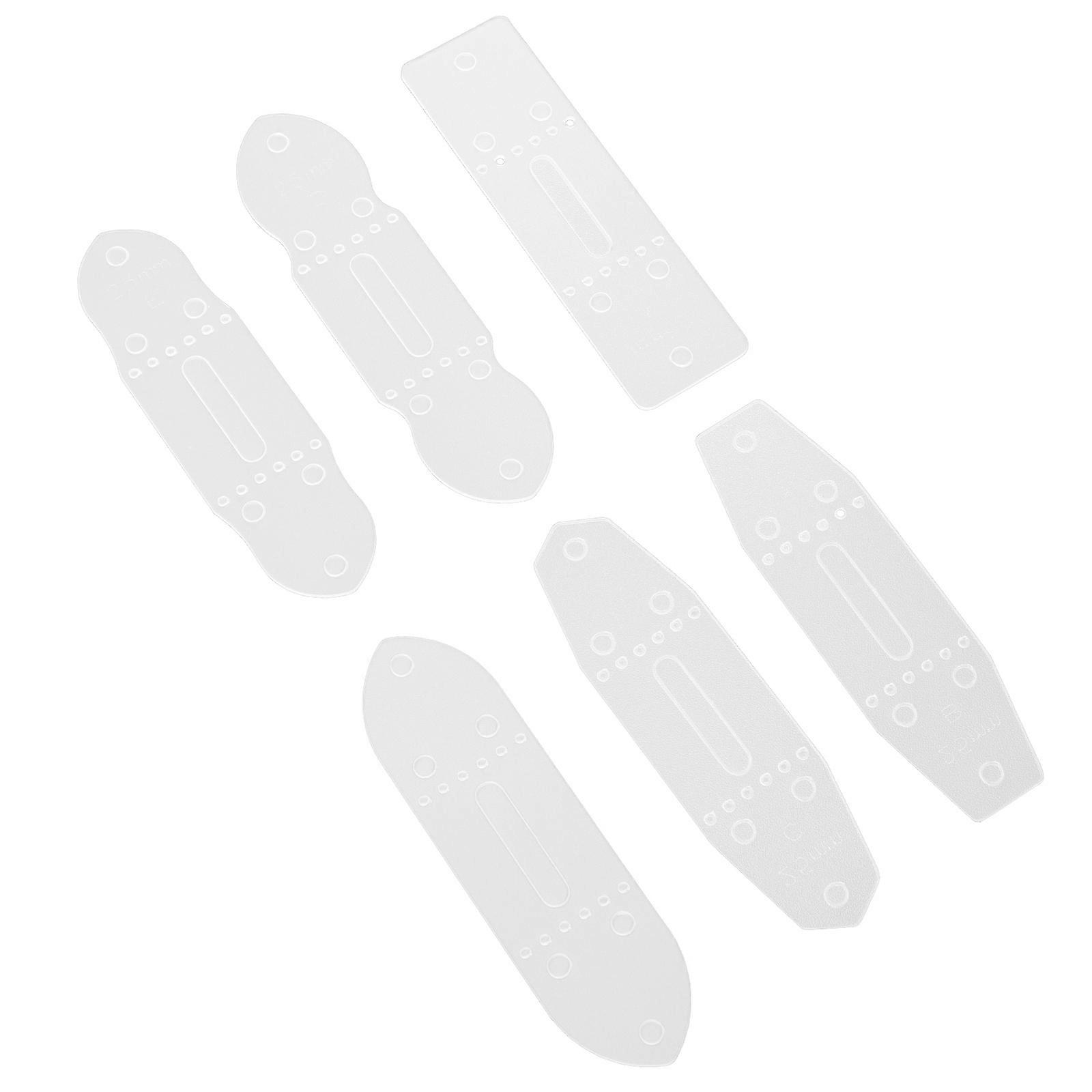 6pcs Belt Clasp Hole Template DIY Punching Die for High Accuracy Crafts and Custom Belt Projects