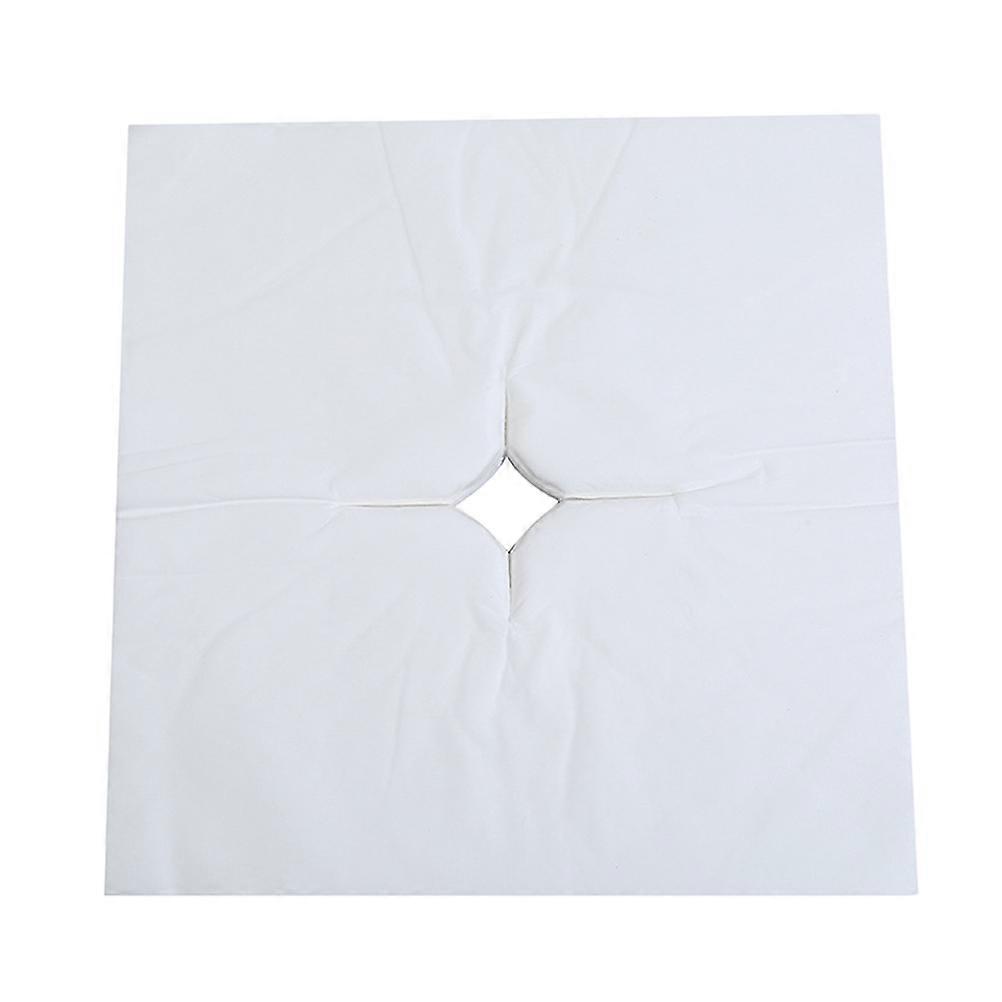 غطاء وسادة ثقب الوجه القابل للتصرف للتدليك سبا صالون أقمشة غير منسوجة بيضاء 100 ورقة