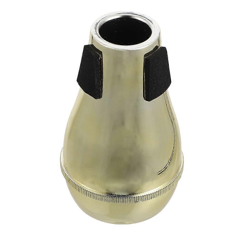 Trombone Mute for Instrument Practice Golden ABS Material Sound Attenuation Tool Small Size
