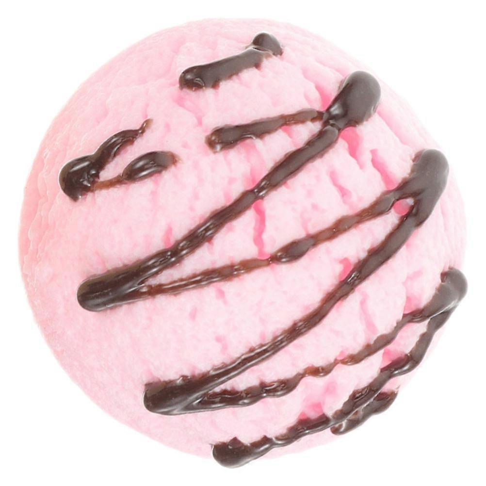Artificial Ice Cream Scoops Photo Props PVC Pink Adorable Decoration for Home and Party Use Size 4.5 Inches