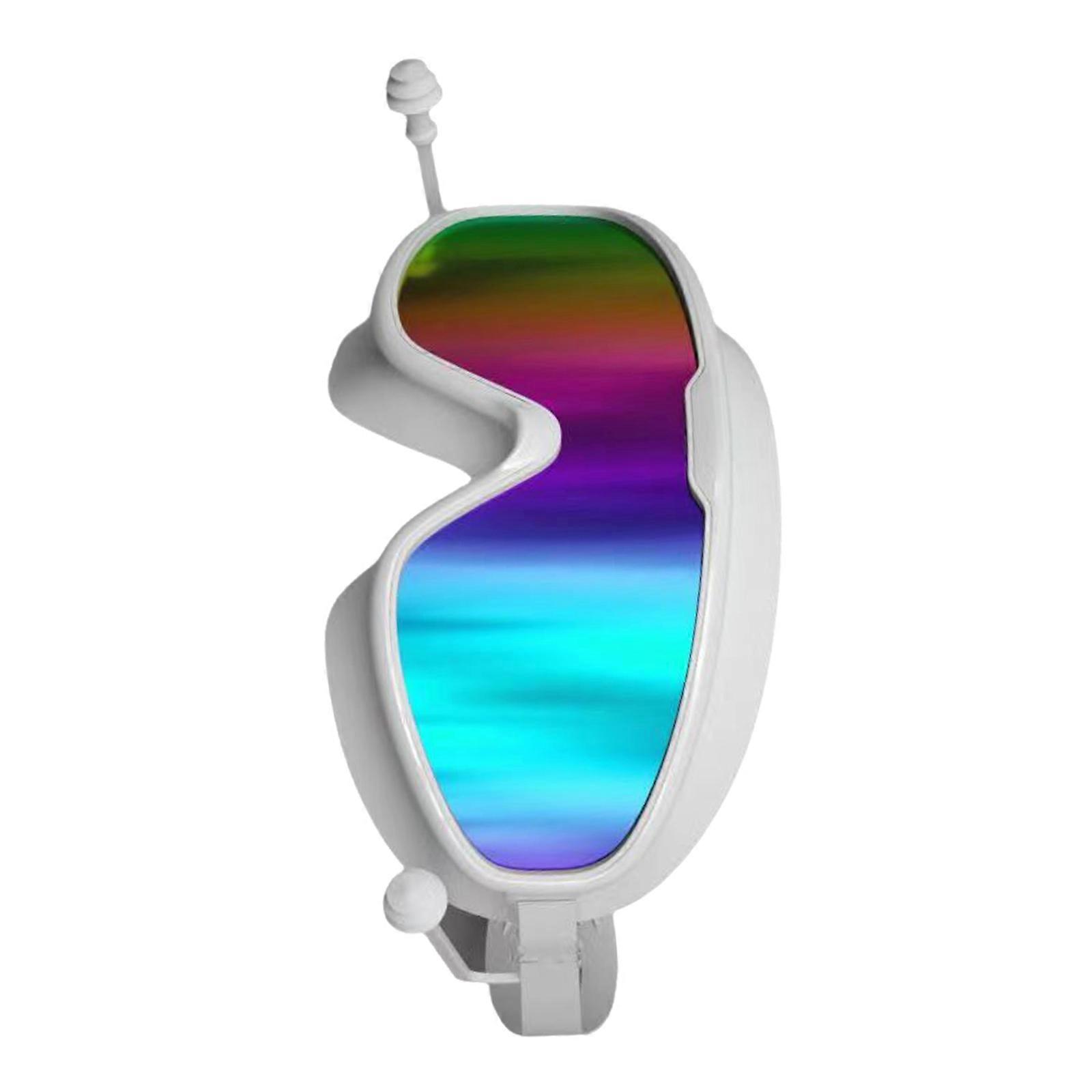 Simglasögon med öronproppar för barn, vita simglasögon för pojke och flicka