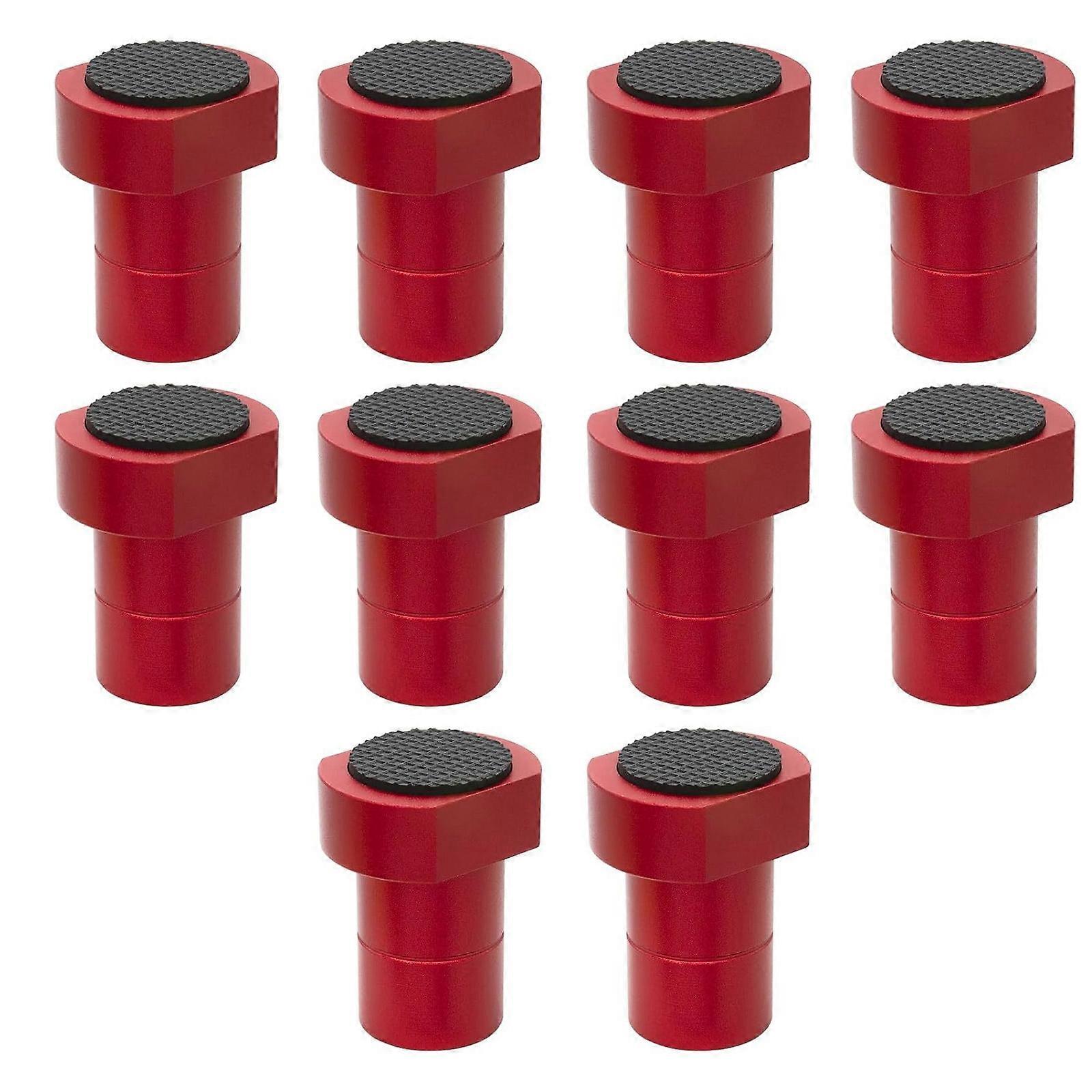 10Pcs Aluminum Workbench Positioning Clamps Fast Tool Woodworking Table Limit Block for Woodworking Projects  Red