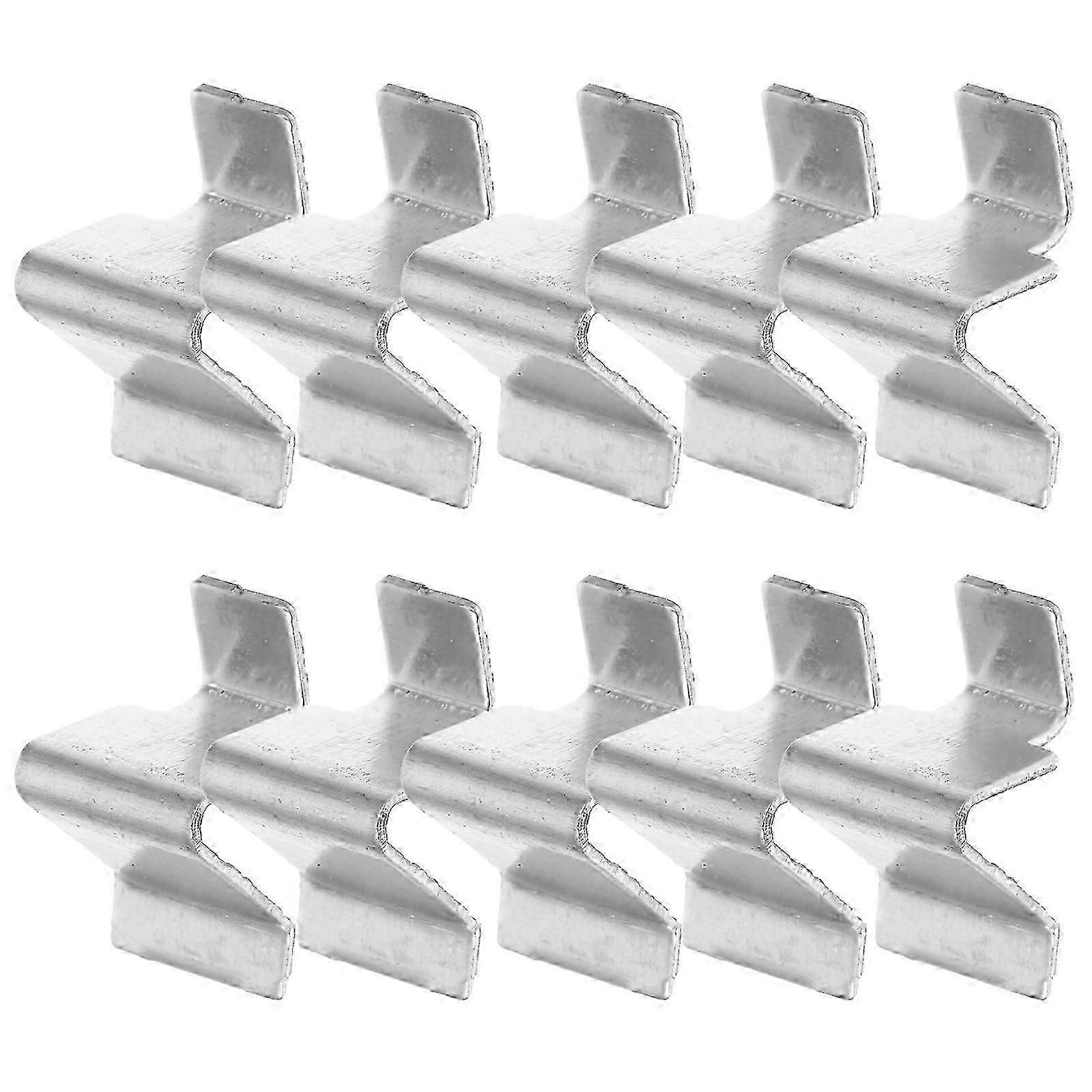 10pcs Metal Cabinet Shelf Clips 8mm Iron Partition Boards Clips U Shaped Adjustable Shelf Brackets for Office Cabinets and Archive Shelves