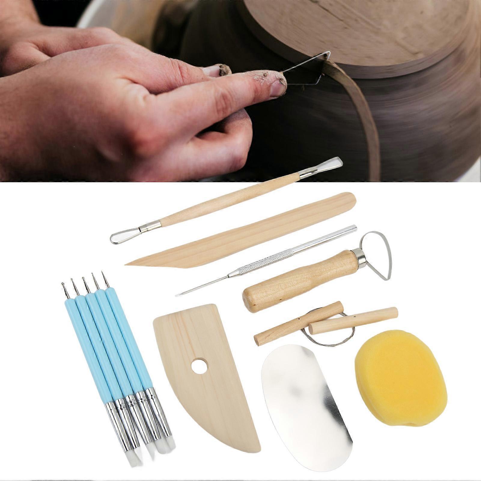 14 Pcs Clay Tools Portable Multipurpose DIY Crafts Pottery Shaping Making Polymer Clay Tools for Modeling Sculpting