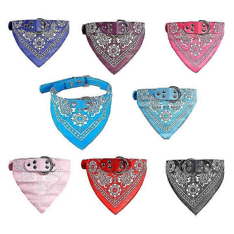 8pcs Dog Triangle Bandana