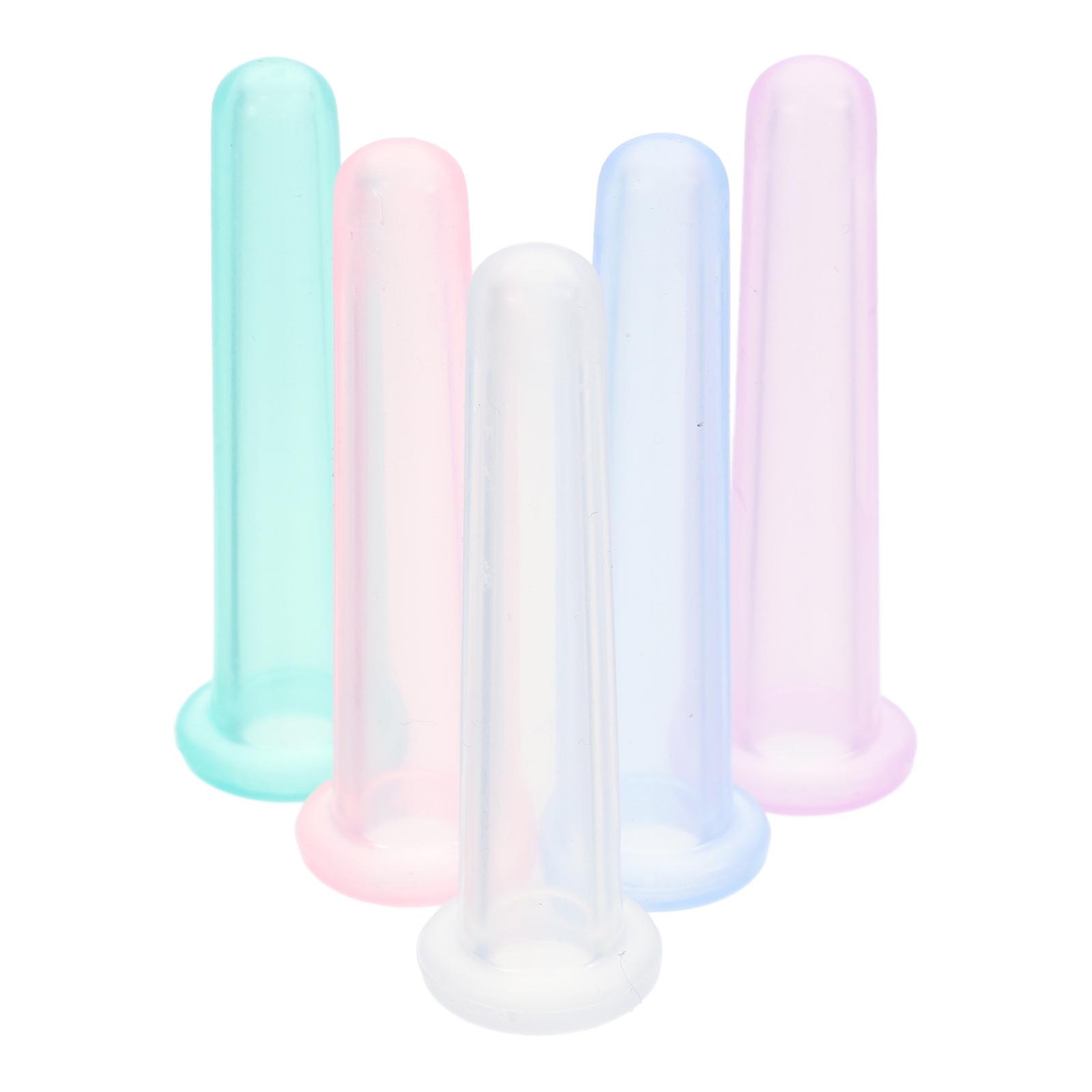 5pcs Silicone Cups for Facial Massage & Skincare – Assorted Colors, Home , Under Eye & Toxin Removal