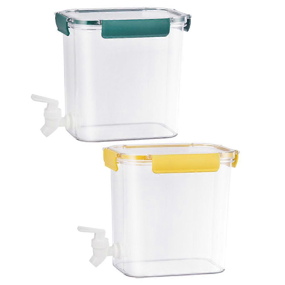 Assorted Color Plastic Drink Dispenser with Spigot for Mason Jar 2pcs Stylish Water Container