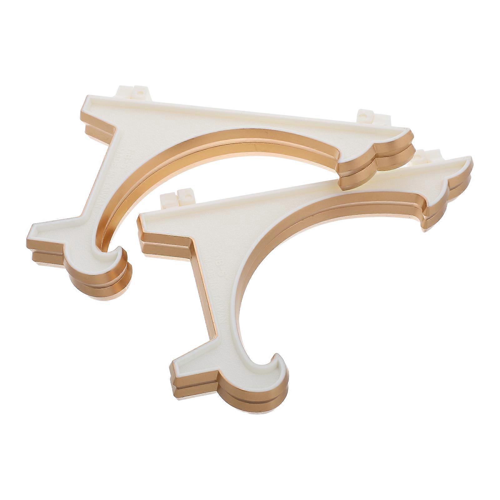 Portable Plastic Display stand for Picture Frames and Decorative Plates White Material Versatile Use 2pcs