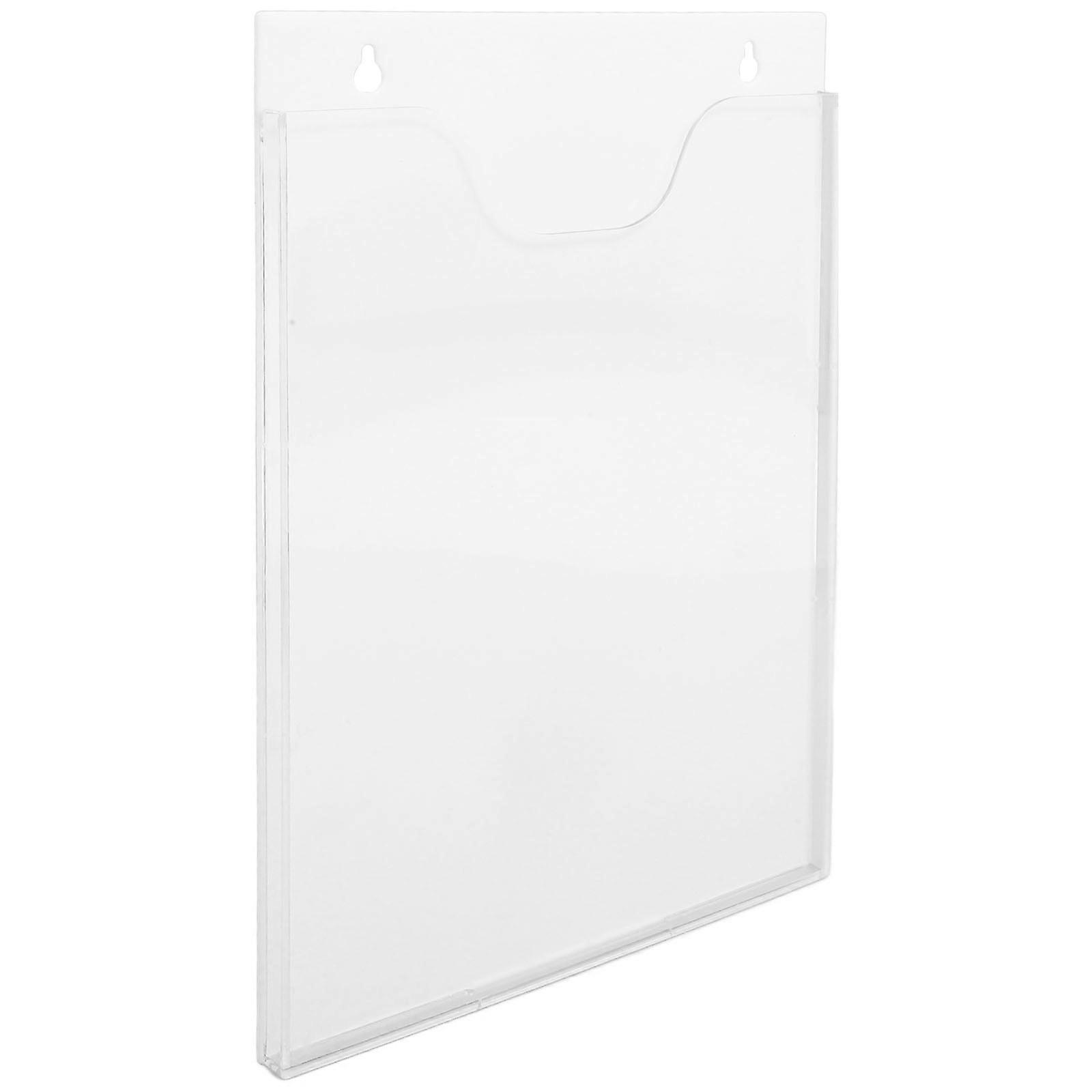 Document Stand Acrylic Brochure Holder White Color A4 Size Office Environment 1Set