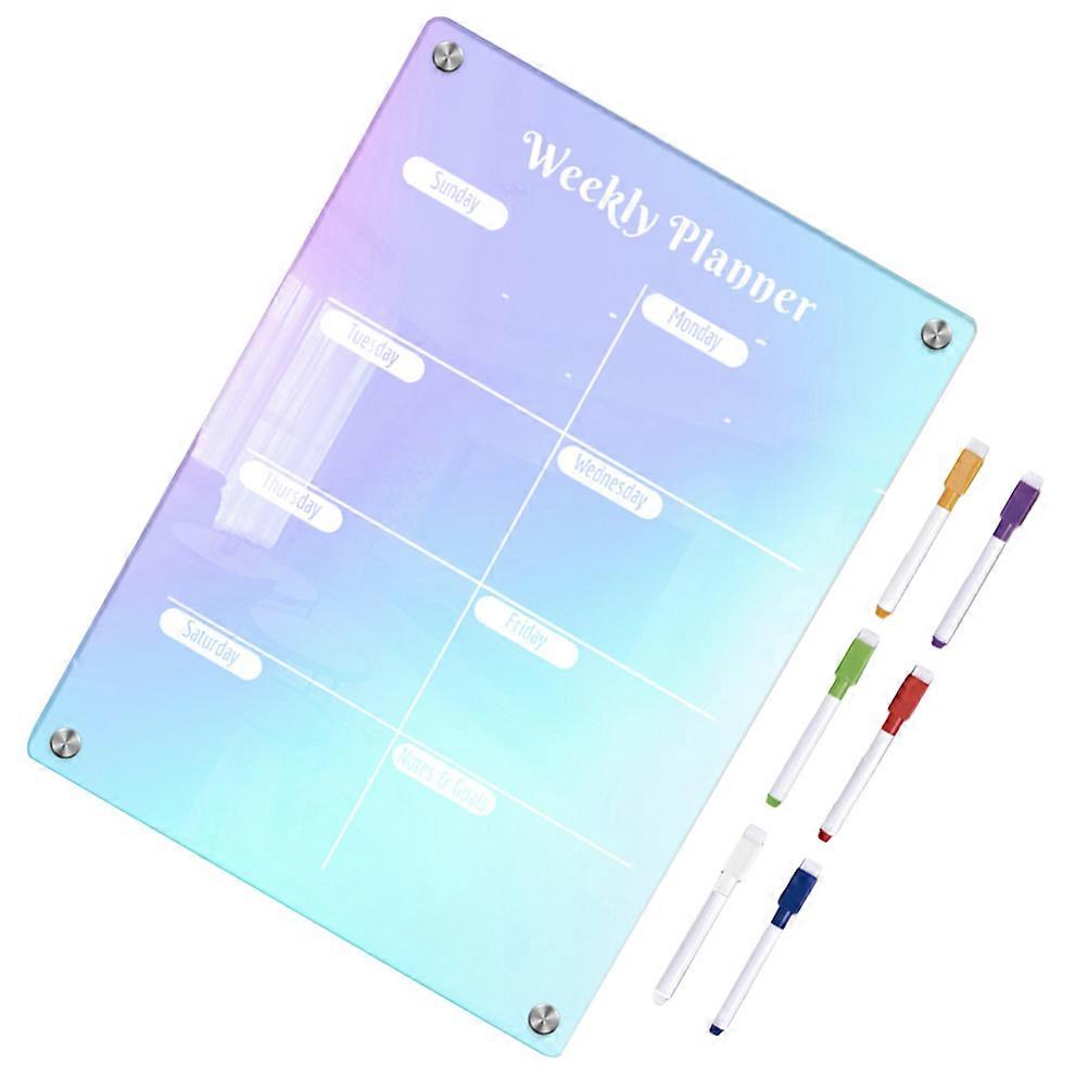 Magnetic Dry Erase Board for Fridge with Assorted Color Acrylic Material Perfect for Kitchen Decor and Scheduling 7x11 inches