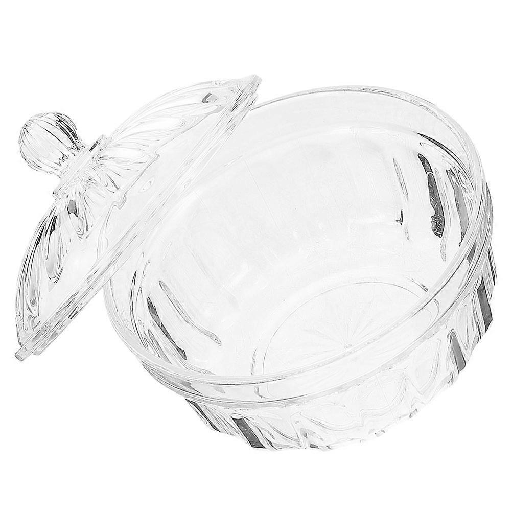 Clear Acrylic Candy Bowl with Lid for Home Small Fruit Bowl Lightweight 7.5 x 4.5 inches