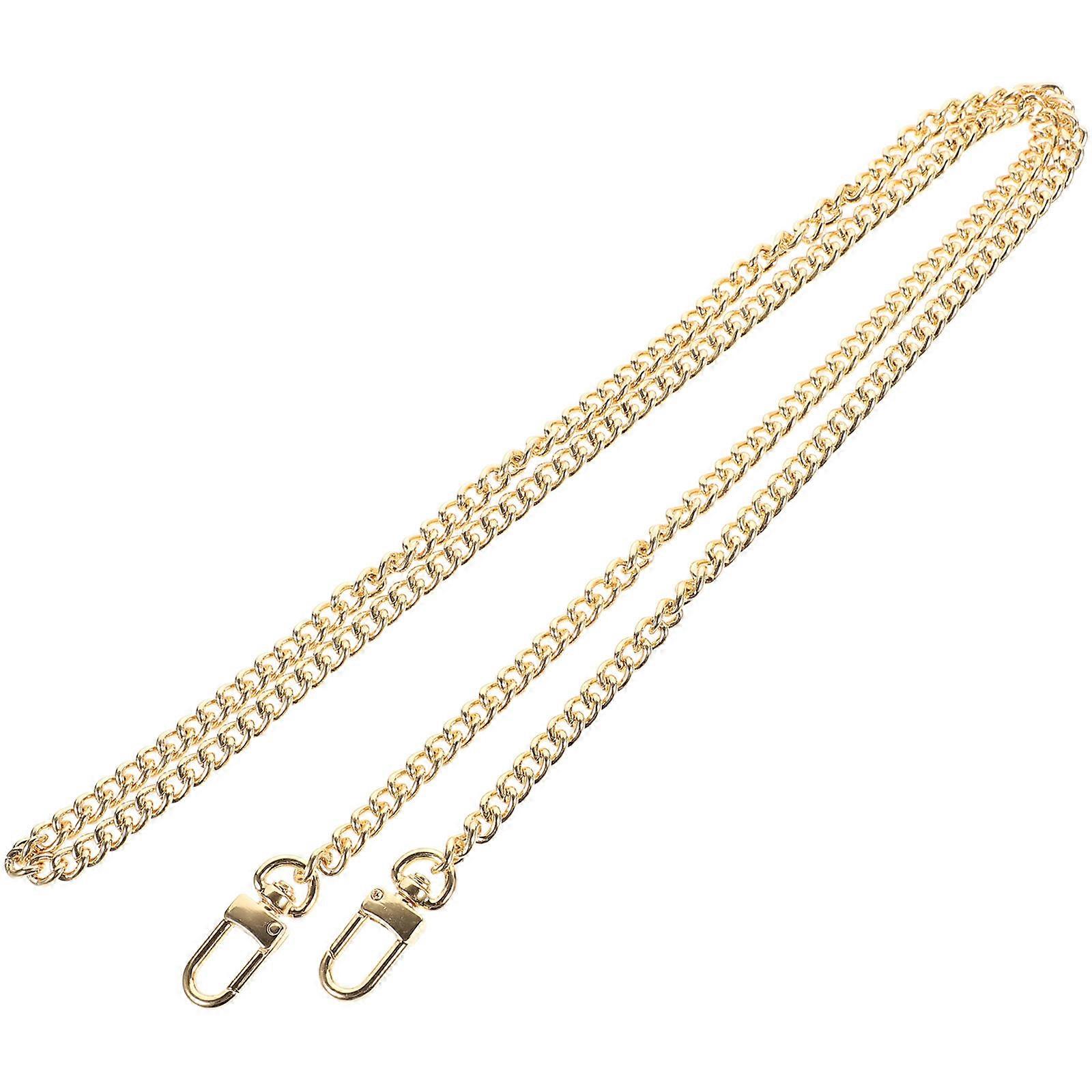 Golden Alloy Detachable Handbag Chain with Buckles for Bag Replacement and DIY Decoration