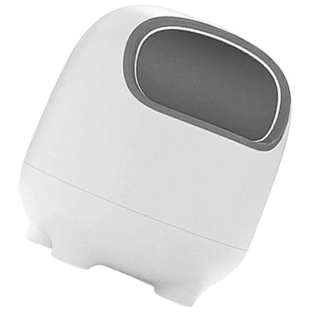 Mini Trash Can for Desk White PP Material with Lid for Bedroom or Office Use 4.7 x 3.9 Inches