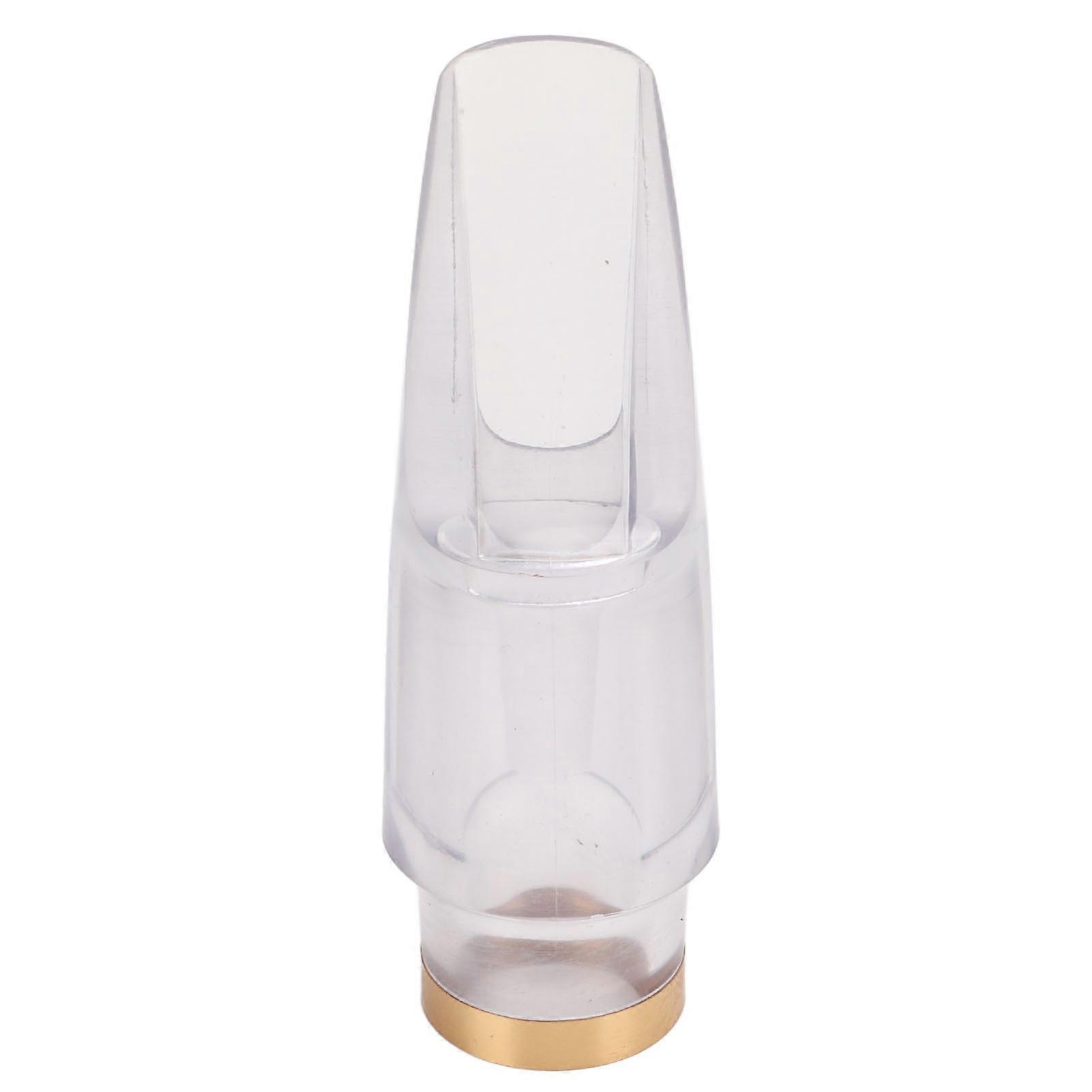Alto Saxophone Mouthpiece Plastic Transparent Rounded Edge Replacement Saxophone Mouthpiece for Performance