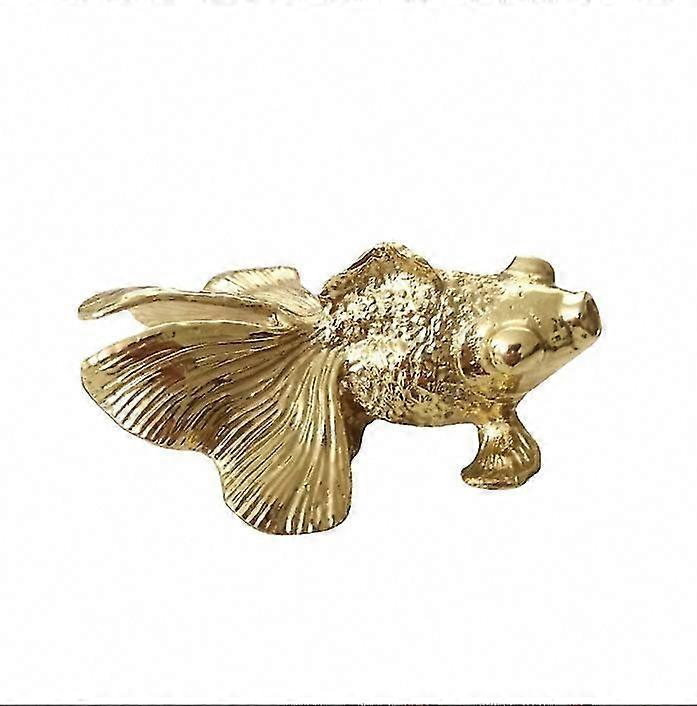 2pcs Retro Brass Cabinet Knobs Gold Single Hole Drawer Pulls 8x6x3cm