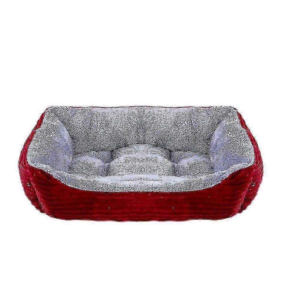 Large Soft Plush Square Dog Bed & Sofa Mat - Comfortable Pet Cushion for Dogs & Cats - Luxury Sleep Kennel Accessories