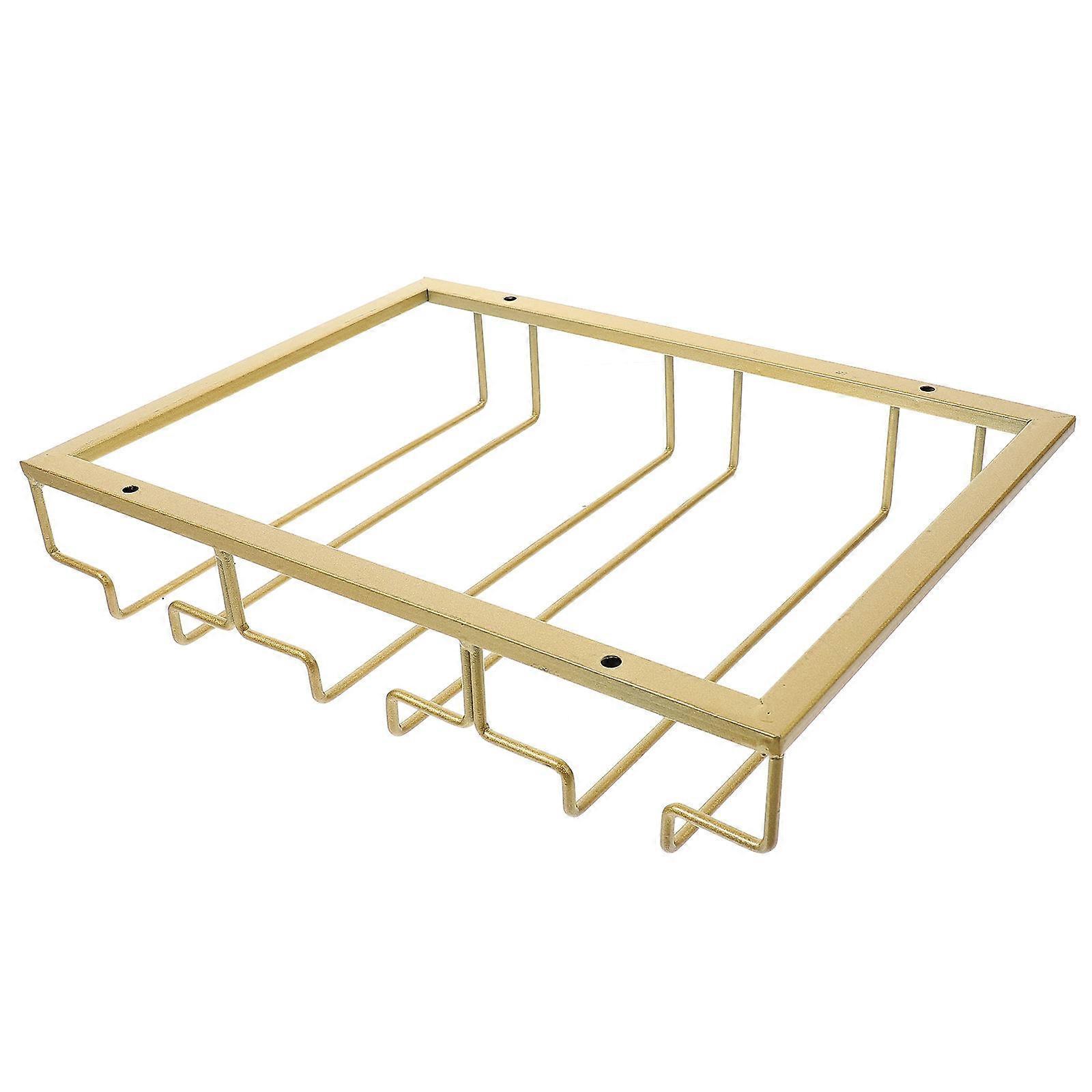 Hanging Wine Glass Rack Upside Down Goblet Shelf Creative Iron Design for Kitchen Bar Party Easy Install Clean Sturdy
