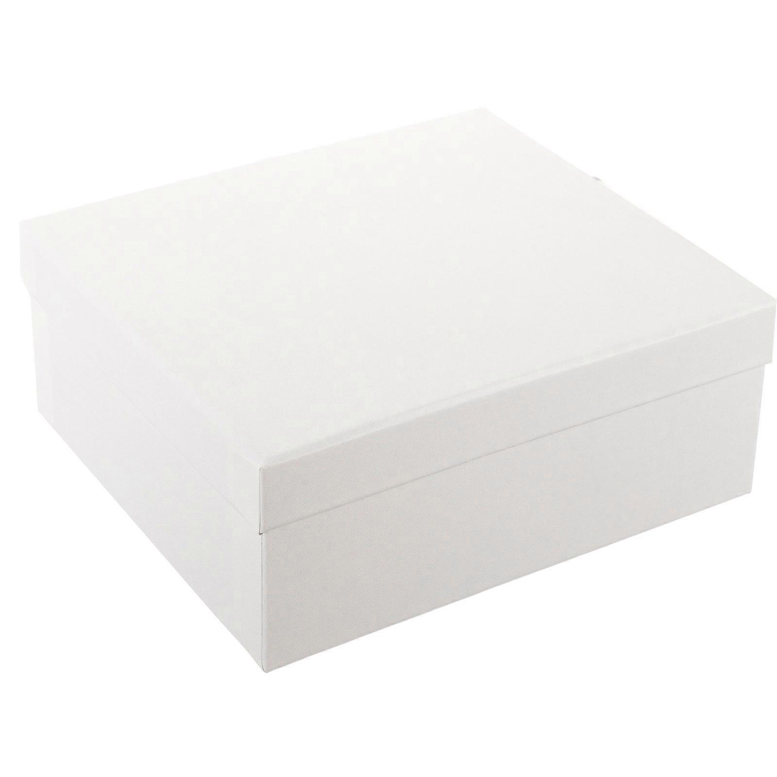 Gift Packing Box Gift Wrapping Case Rectangular Gift Packaging Storage White 20X18X8 Cm 1Pcs